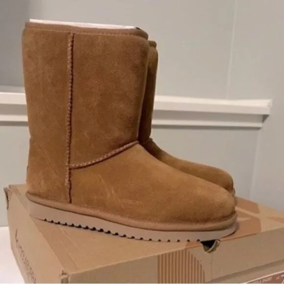 New Koolaburra UGG Women's Koola Slim Short brown chestnut Boots shoes 7