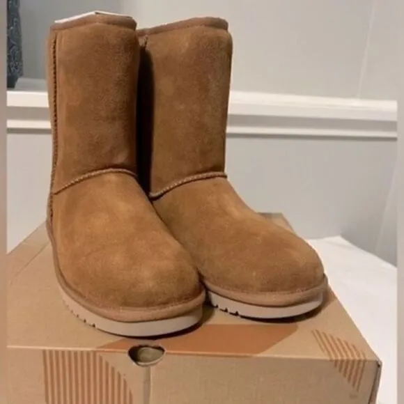 New Koolaburra UGG Women's Koola Slim Short brown chestnut Boots shoes 7