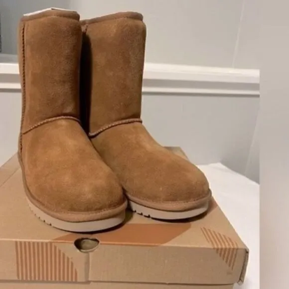 New Koolaburra UGG Women's Koola Slim Short brown chestnut Boots shoes 7
