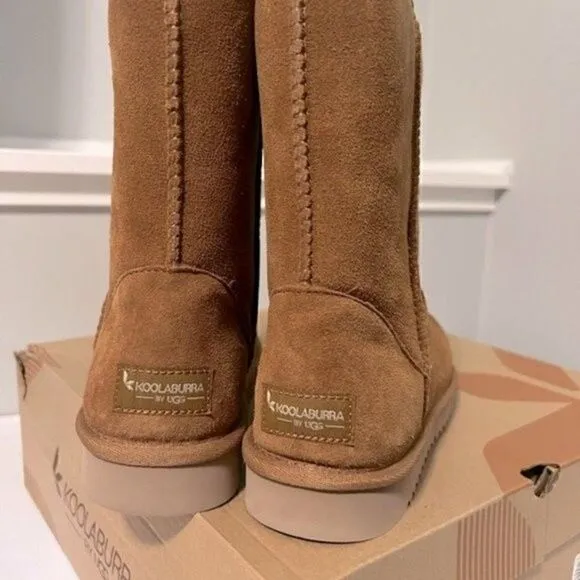 New Koolaburra UGG Women's Koola Slim Short brown chestnut Boots shoes 7