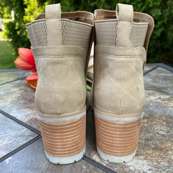 NEW KORK-Ease Natural Elsie Heeled Ankle Boot Size 9 Bootie
