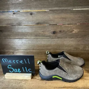 New Little Kids Merrell Jungle Moc Gray Leather Comfort Shoes Sneakers Size 11 C
