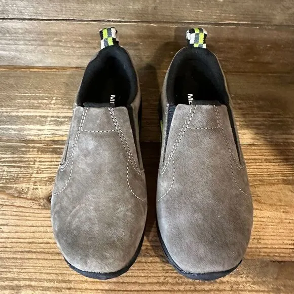 New Little Kids Merrell Jungle Moc Gray Leather Comfort Shoes Sneakers Size 11 C