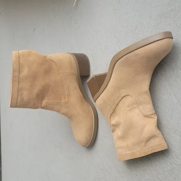 NEW! LOFT Faux Suede High Ankle Boots 10.
