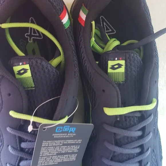 New Lotto Navy Neon Green Sneakers. Men 11