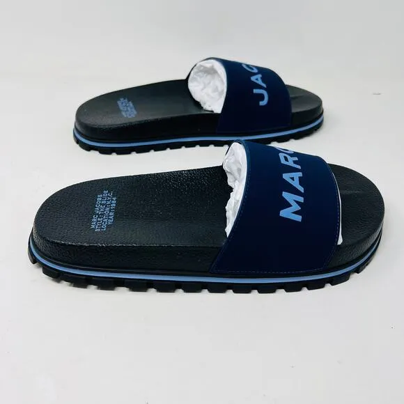 NEW! Marc Jacobs The Slide Navy Blue Casual Sandal Shoe - 8