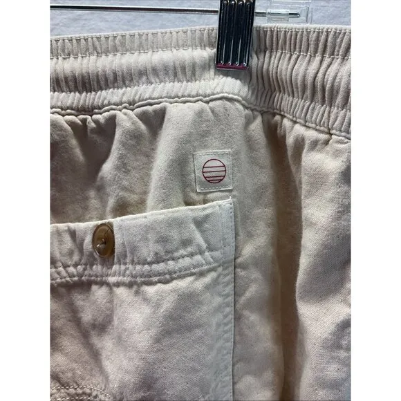 NEW Marine Layer saturday Beach pants pull on elastic drawstring size XXL Beige
