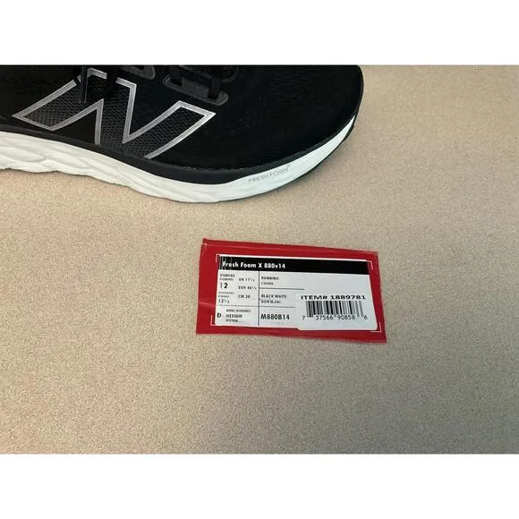 New! Mens New Balance FF X 880v14 Black Running/Walking Shoes. Size 12D. Nice!!!