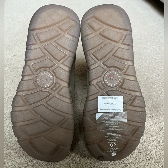 NEW Men’s Ugg Taupe City Butte Waterproof Sherpa Boots Size 9.5
