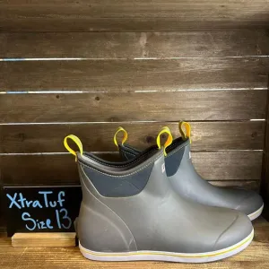 New Mens Xtratuf Gray Deck 6‎ In Ankle Chelsea Fishing Boots Waterproof Size 13