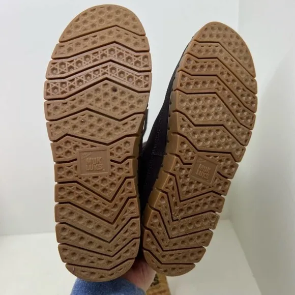NEW Muk Luks Flexi New York Womens Chocolate Brown Suede Winter Snow Boots
