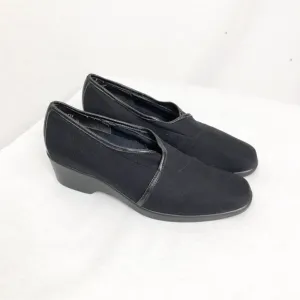 NEW Munro Traveler Stretch Fabric Comfort Wedge Slip On Shoes, Size 7 M, Black