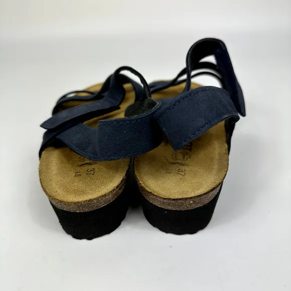 NEW Naot Womens Shoes Slingback Sandal Kayla Blue Nubuck EU 37 US 6