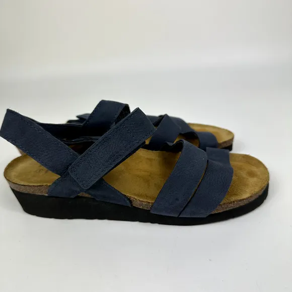 NEW Naot Womens Shoes Slingback Sandal Kayla Blue Nubuck EU 37 US 6