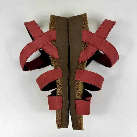 NEW Naot Womens Shoes Slingback Sandal Kayla Brick Red Nubuck EU 37 US 6