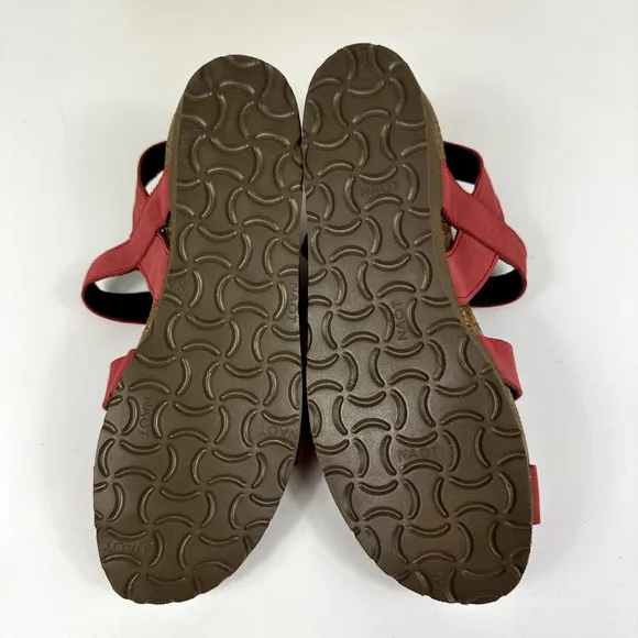 NEW Naot Womens Shoes Slingback Sandal Kayla Brick Red Nubuck EU 37 US 6