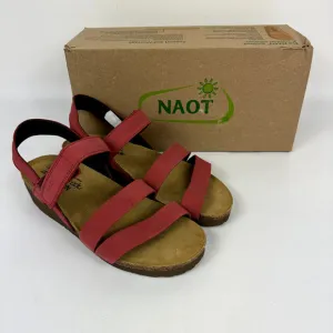 NEW Naot Womens Shoes Slingback Sandal Kayla Brick Red Nubuck EU 37 US 6