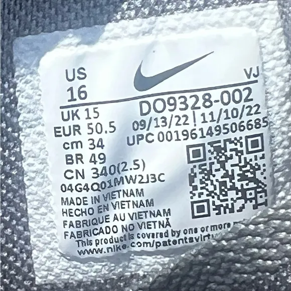 NEW Nike Metcon 8 Grey White size 16 Mens shoes
