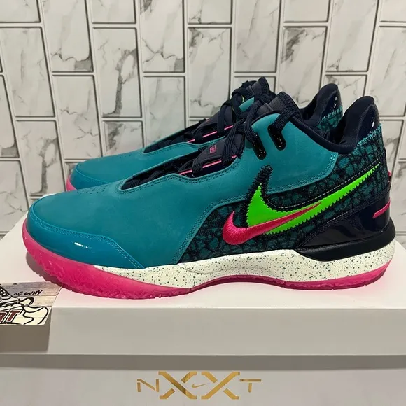 New Nike Zoom Lebron NXXT Gen AMPD South Beach Miami Teal Pink Basketball Men 11