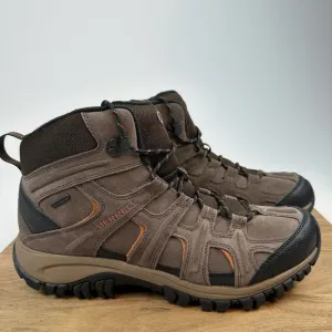 New NWOB Mens Merrell Phoenix 2 Mid WP Brown Leather Hiking Ankle Boots Size 12