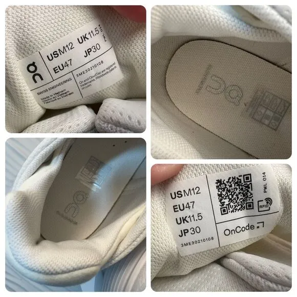 NEW On OnClouds Men’s Cloudnova 2 - Size 12 - All white