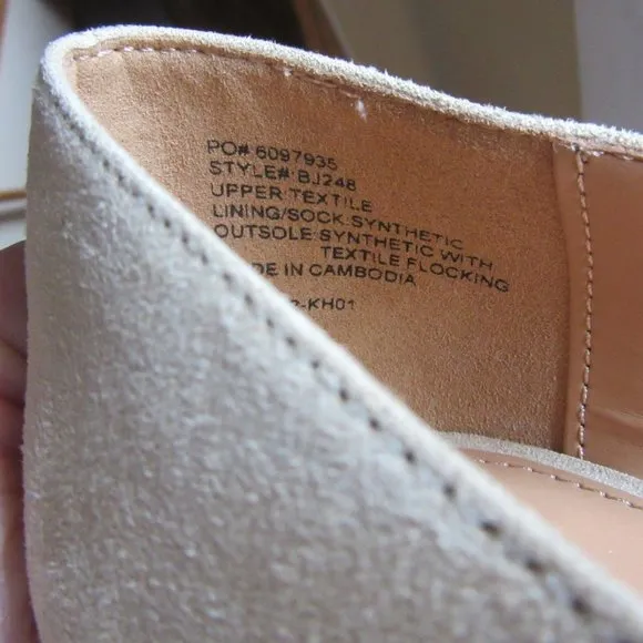 New Pair of J Crew Beige Faux Suede 3&quot; Pointy Toe Heels in Size 10M