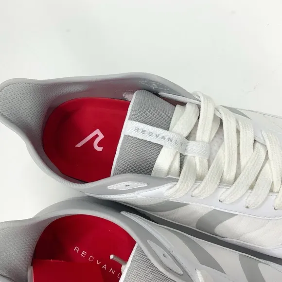 NEW Redvanly Mens 11 Challenger Spikeless Golf Shoes White Gray Sneakers