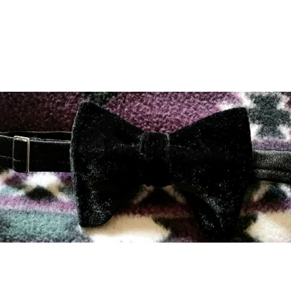 NEW Regal Royal Lion Loafer Black Velvet Slipper Shoes (Men 11.5/46) and Bowtie!
