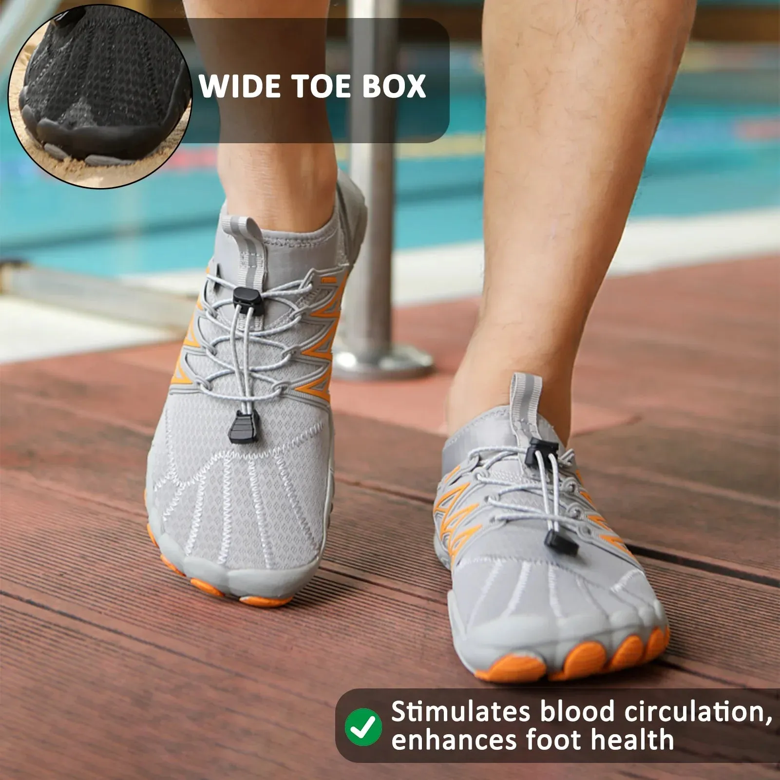 New River Pursuit Shoes Summer Climbing Five Finger Outdoor Mountaineering Beach Shoes Sports Wading Swimming Water Shoes Barefoot Shoes (Unisex)