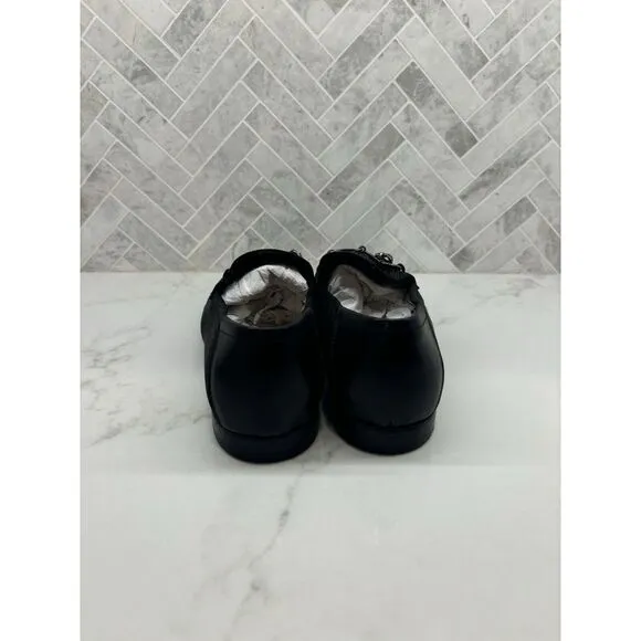 New Robert Graham Heathered Black Slip On Loafer Shoes Silver Buckle Mens Size 8