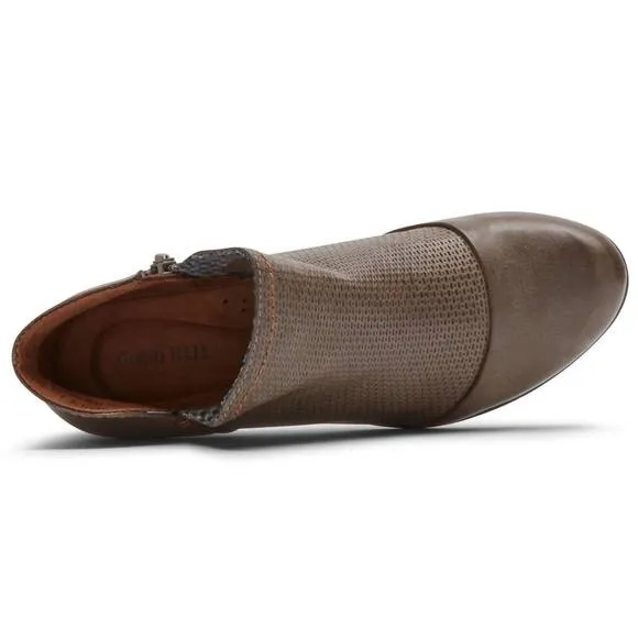 NEW ROCKPORT women's gratasha v-cut boots in taupe