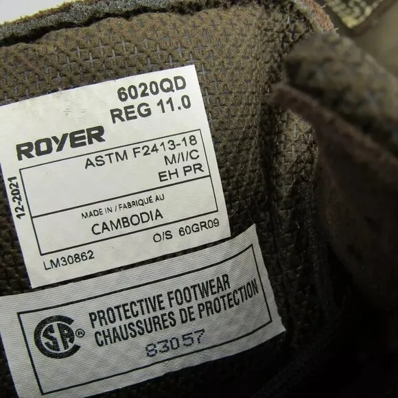 NEW ROYER Mens 4-Density Thinsulate Work Boots Waterproof Composite Toe Cap 11
