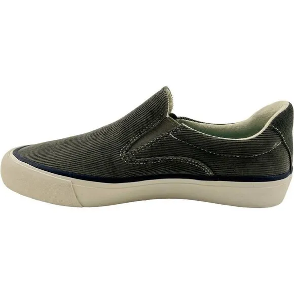 New SeaVees Men Casual Sneakers Grey Velvet Hawthorne Slip-On Cordies 8 US