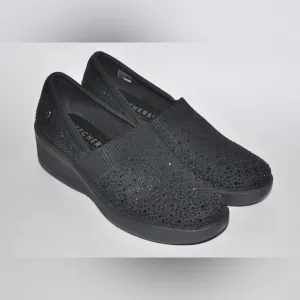 New Skechers Martha Stewart x Skechers Pier Lite Reflection Shoes Black 8.5
