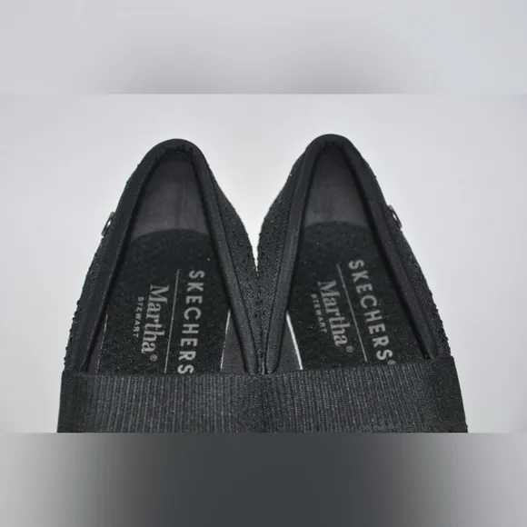 New Skechers Martha Stewart x Skechers Pier Lite Reflection Shoes Black 8.5