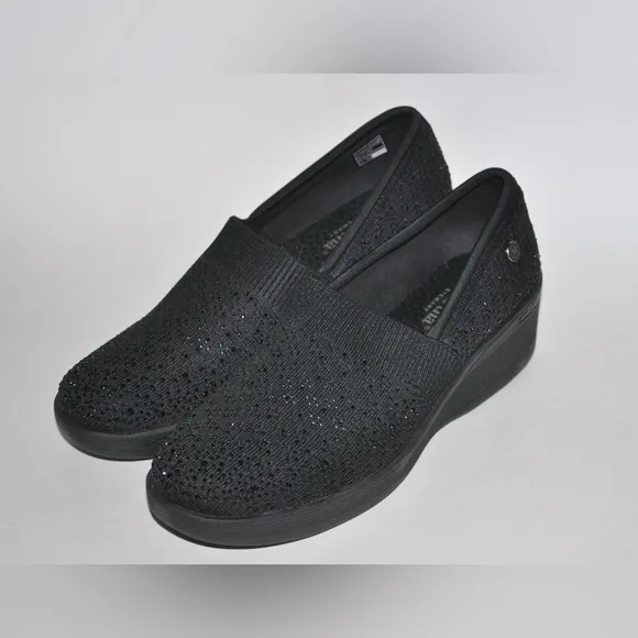 New Skechers Martha Stewart x Skechers Pier Lite Reflection Shoes Black 8.5