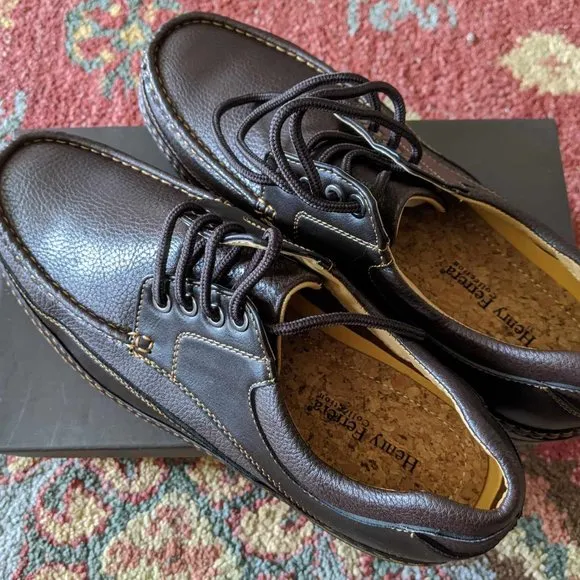 NEW Slip-On Brown Shoes Henry Ferrera Parker-200 Size 9.5