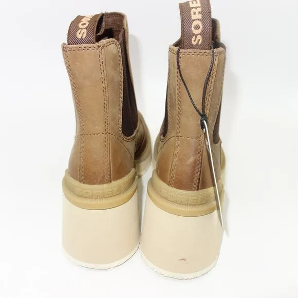 NEW Sorel Hi-Line Heel Chelsea Waterproof Boots Brown Women's Size 6.5