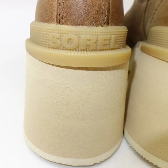 NEW Sorel Hi-Line Heel Chelsea Waterproof Boots Brown Women's Size 6.5