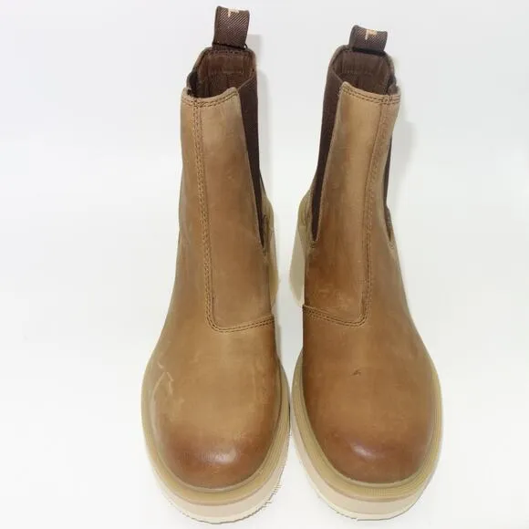 NEW Sorel Hi-Line Heel Chelsea Waterproof Boots Brown Women's Size 6.5