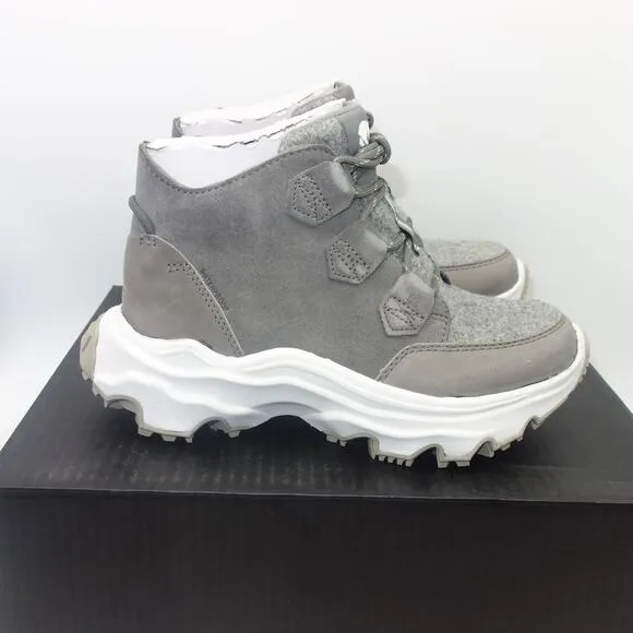 NEW Sorel Kinetic Breakthru Caribou Sneaker Boots Quarry Gray Women's 6