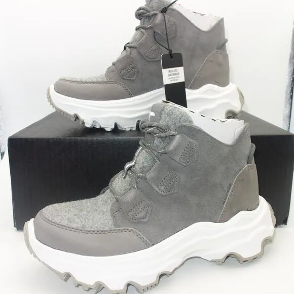 NEW Sorel Kinetic Breakthru Caribou Sneaker Boots Quarry Gray Women's 6