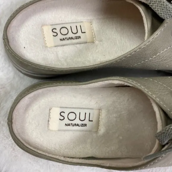 NEW‎ Soul Naturalizer Kemper Mules Faux Fur Lining, size 9