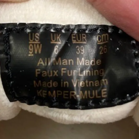 NEW‎ Soul Naturalizer Kemper Mules Faux Fur Lining, size 9