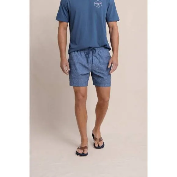 NEW SOUTHERN TIDE jaw breakers swim trunks in light indigo