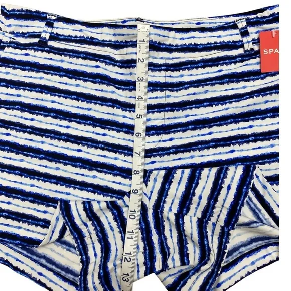 New SPANX Sunshine Shorts, 4&quot; BLUE PAINTED STRIPE