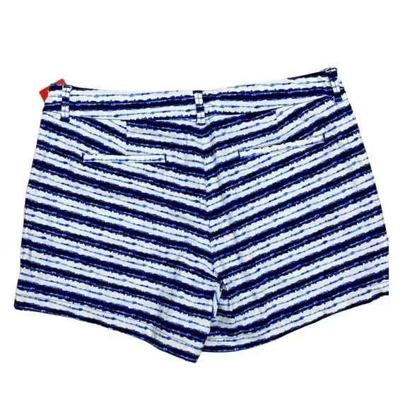 New SPANX Sunshine Shorts, 4&quot; BLUE PAINTED STRIPE