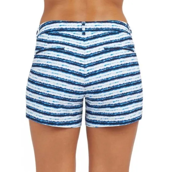New SPANX Sunshine Shorts, 4&quot; BLUE PAINTED STRIPE