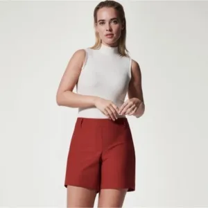 New Spanx sunshine shorts, 6” in Dark Cherry Size Large
