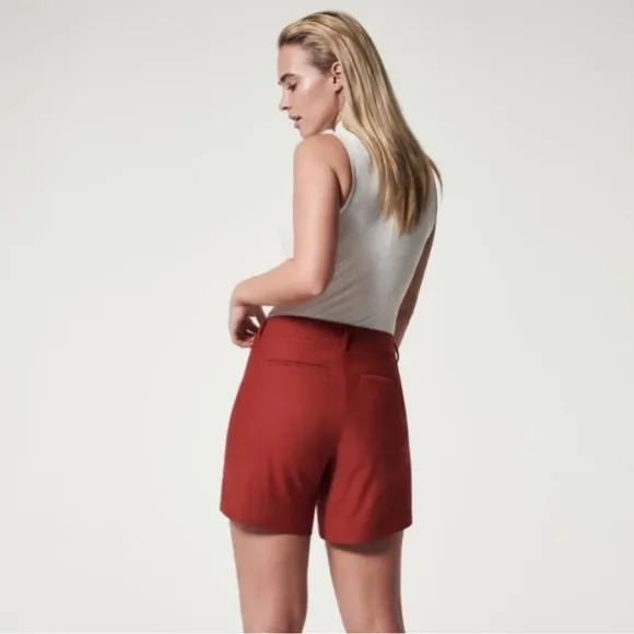 New Spanx sunshine shorts, 6” in Dark Cherry Size Large